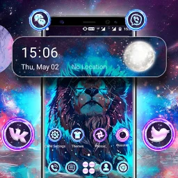 Ikon Abstract Lion Launcher Theme